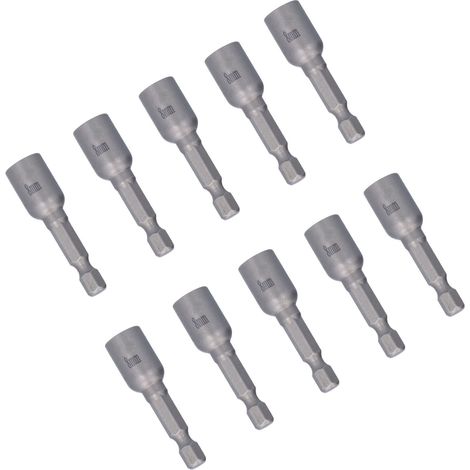 10 clés à douille magnétiques, clé Allen de 8 mm, clés à douille, adaptateurs pour perceuse et fil, outils de tournevis (1/5)