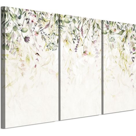 Tableau sur toile italienne 90 x 60 cm, triptyque - style moderne - fleurs. Tableau sur toile italienne 120 x 80 cm, triptyque - style moderne - fleurs.