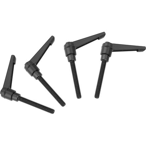 4 poignées de serrage métalliques réglables, filetage mâle M8, 60 mm, lot de 4, pour machines et équipements (1/5)