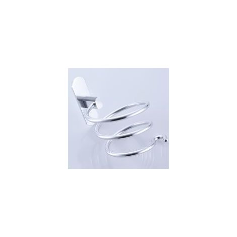 Porte-sèche-cheveux mural en acier inoxydable sans perçage, support pour sèche-cheveux, rangement salle de bain – Installation facile– (1/2)