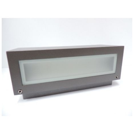 Applique extérieure cubique LED 17W compact aluminium gris 265x100x110mm 3000K 610lm 230V non-dimmable IK06 IP65 THORN 96268563