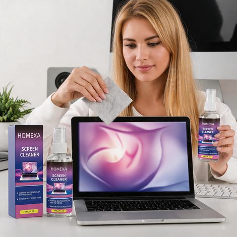 Bildschirmreiniger für die schonende und bequeme tägliche Reinigung von Mobiltelefonen, Computern, Fernsehern und anderen elektronischen Bildschirmen – 60 ml + 1 Brillenputztuch -- DTEKGAZ (1/5)