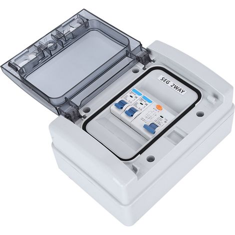 Disjoncteur différentiel 40A 30mA étanche + 2 disjoncteurs modulaires 6A à 32A, protection contre fuites (1/5)