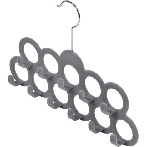 Multifunktionale Antirutsch-Garderobe in Grau mit 11 Haken, 30,5 × 22 × 3,2 cm