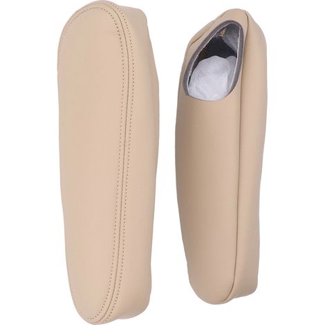 Housse d'accoudoir de siège avant de voiture en similicuir de remplacement pour Chevrolet Tahoe Suburban 1500 2000-2006, beige (1/5)