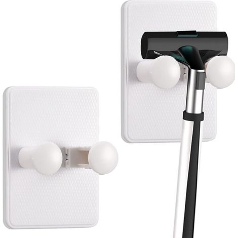 2er-Set Rasiererhalter für Duschwände, Aufbewahrungshaken, wasserdichte Aufkleber für Mäntel, Stecker, Handtücher, Bademäntel (weiß) (1/5)