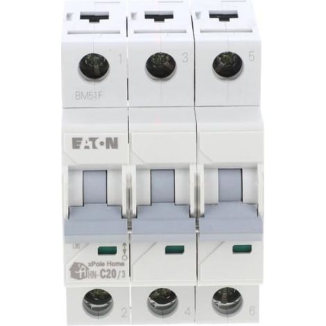 Interruttore automatico Eaton 6kA 3p C20 20A