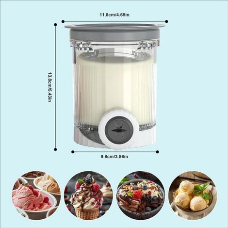 Lot de 4 Pots à Glace Compatibles pour Ninja NC700 NC701 - Récipients pour Pintes Ninja Creami Swirl et Couvercle - Sans BPA