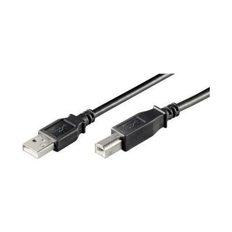 USB 2.0 Hi-Speed-Kabel, schwarz, USB-2.0-Stecker (Typ A) USB-2.0-Stecker (Typ B). Kabellänge 3 m (1/2)