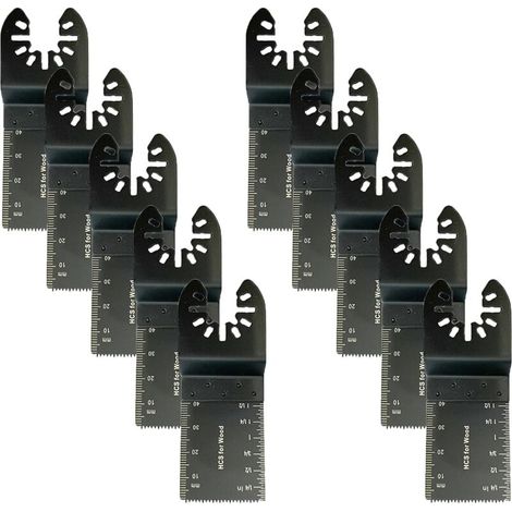 10 Pcs Multifunctional Saw Blades Accessories, 34mm Multi-Tool Blades, Universal Multi-Function Oscillating Saw Blades for Fein Multimaster, Makita, Dewalt and More (1/5)