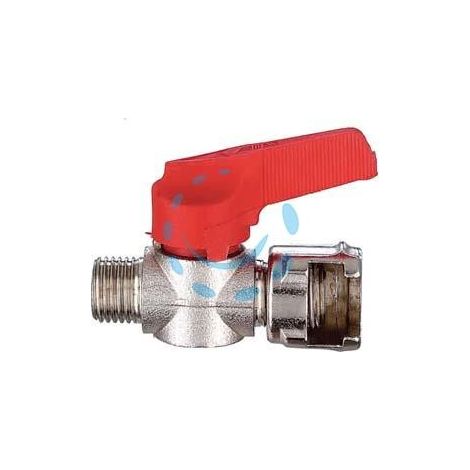 RUBINETTO IN LINEA FILETTATO MASCHIO CON DADO FRESATO - attacco 1/4"M art.AIR 11
