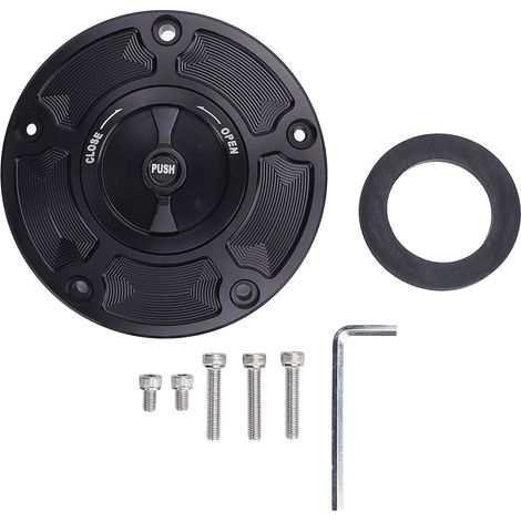 Ortviai Bouchon de Réservoir Moto Sans Clé en Aluminium CNC pour CFMOTO 800MT, 650NK, 400GT, 400NK, 450NK, 250NK, 450SR, 250SR