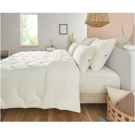 Couette 240x260 cm DODO CHAMPS DE LIN - Chaude - 450G/m² - Couette 2 personnes -Douce et Chaude -Anti-acariens Antibactériens