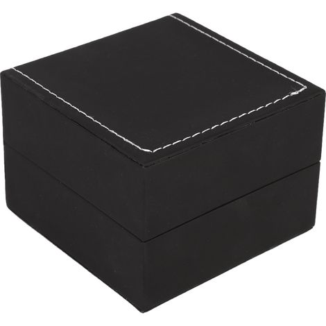 1 Nouveau Boîtier Noir PU Cuir Montre Cadeau Présentoir Bracelet Bague Bijou Rangement