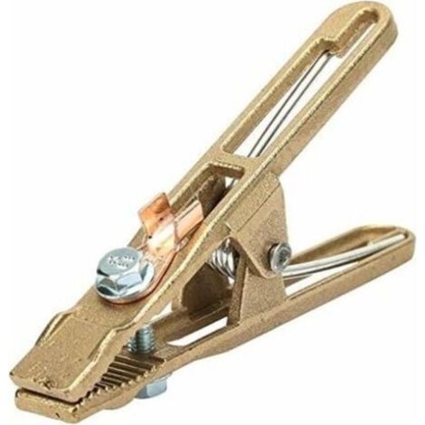 Ecleanfy - Laiton Pince de Masse(14x5.5cm), Pince de Terre à Souder pour Souduremise à la Terre de Câble pour la Machine de Soudure (260A) (1/5)