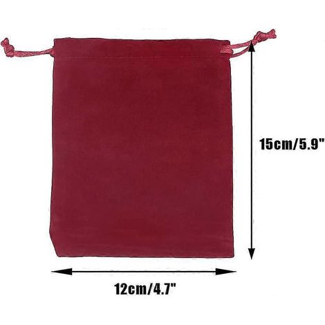 Pochettes à bijoux en velours, lot de 20 (15 x 12 cm), en tissu velours. (1/5)