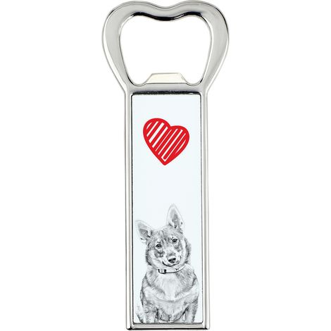 Vallhund svedese, cane da pastore svedese - apribottiglie con cane, apri frigo personalizzato, regalo unico per uomo di Art-Dog (1/5)