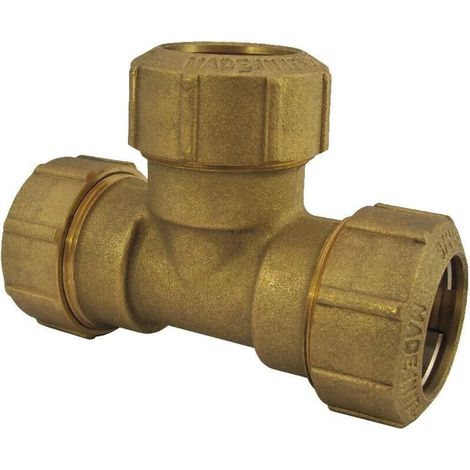 Raccord PE 40mm en Laiton - T-Stück pour Tuyau Polyéthylène (1/2)