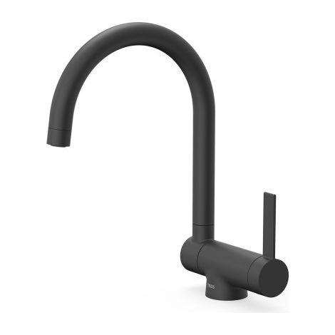 Mitigeur cuisine à bec rabattable BLACKMAT (noir mat) - TRES 23033502NM