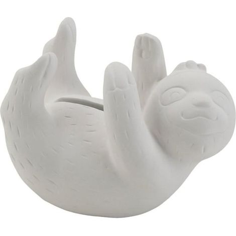 Tirelire - Paresseux - 11x6x5 cm - Terre cuite - 6 pcs - Mixte