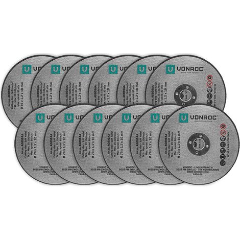 VONROC Jeu de disques de coupe - Ø 76mm - 12 pcs - pour VONROC AG507DC et compatible universel (1/3)