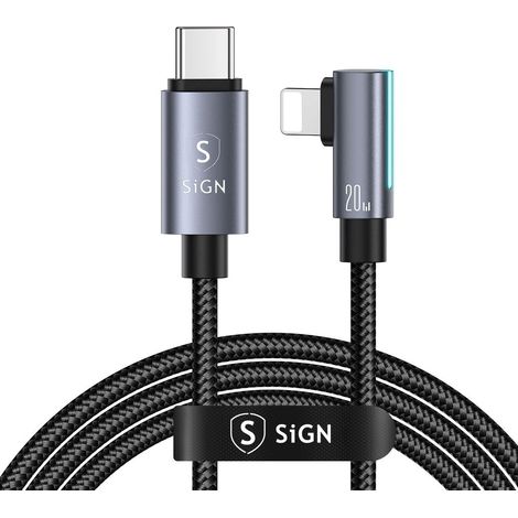 Usb C Auf Lightning Kabel 1 2 M 20 W Schwarz