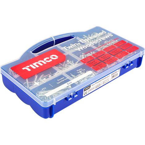 TIMCO Twin-Threaded Silver Woodscrews Tray - 1,140pcs (1/3)