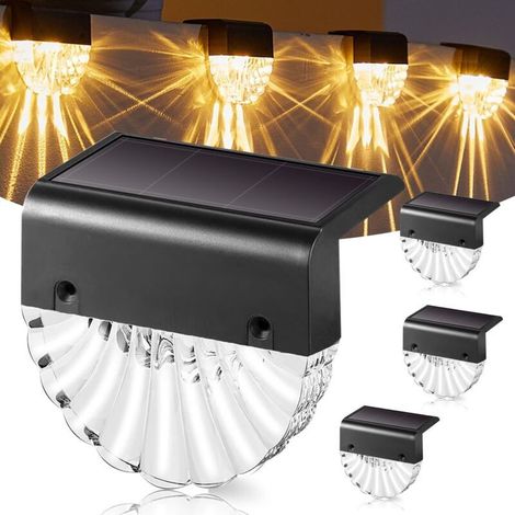 Solar for Outdoor Garden Lights, Waterproof Solar for Garden Decoration LED Garden Lights 4PC for Patio, and Stairs, 2 Modes LED Warm/Color Changing (1/4)