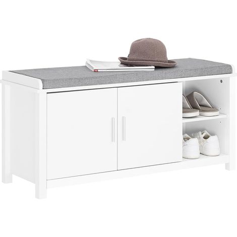 SoBuy Hallway Storage Bench Shoe Cabinet Shoe Rack,FSR168-W (1/5)