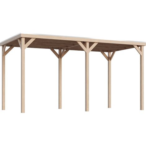 Cubeco Pavillon 453x231x243cm natur im Set mit 1 Verläng.