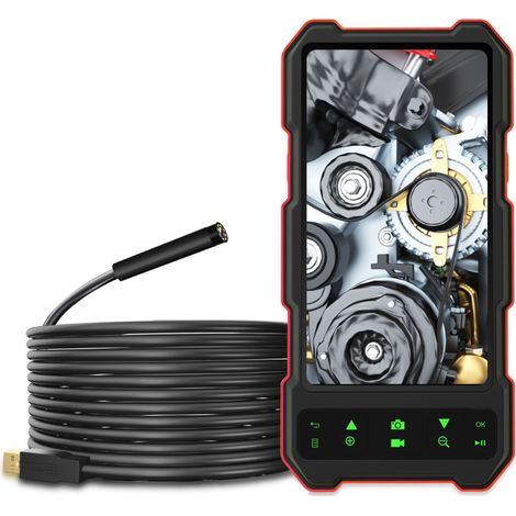 Endoscopio industrial de 2 MP y 1080p, cámara tipo serpiente impermeable IP67, 6 LED, pantalla IPS de 4,5 pulgadas, tarjeta TF. (1/5)