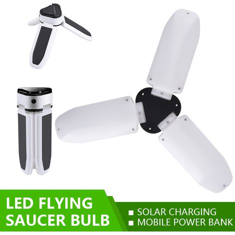 Lampe solaire multifonctionnelle de camping rechargeable USB Trilobal - 6500K, 1800mA, 30W, 80146195MM, 1 pièce-AquaForge