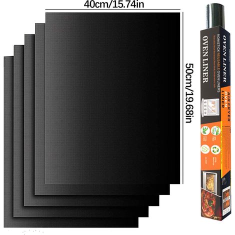 Tapis Barbecue - Fibre De Verre Haute Température Non Adhérent - Pour Grill Extérieur Four Et Plaque Chauffante - 5 Pièces (1/5)
