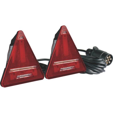 Kit luci posteriori triangolari a LED 12/24V 2,5 m