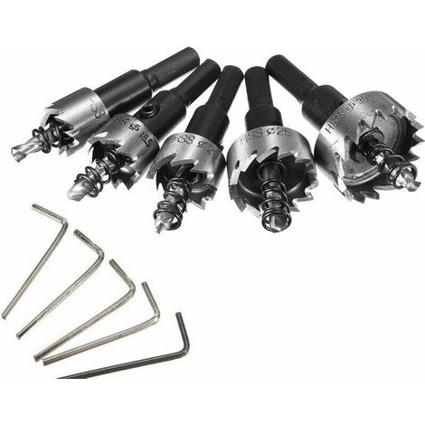 Diamantbohrer, HSS-Lochsäge, Betonkernbohrer, 16/18,5/20/25/30 mm, 5 Stück, Fliesenbohrer, Bohrer, Dillschneider, Kernbohrer, Lochzahn (1/4)