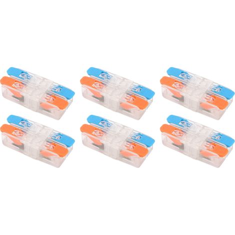 Vente par lots de 10 : connecteur H62W2 à 2 entrées/2 sorties pour câbles de 0,5 à 6 mm², répartiteur rapide, 41 A, 450 V (1/5)