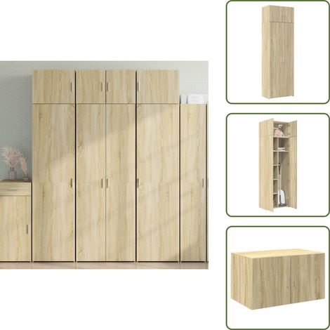 Rangement vertical - vidaXL Armoire de rangement chêne sonoma 70x42,5x225 cm - Meuble de rangement (1/5)