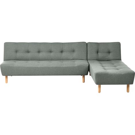 Modul Eckschlafsofa 4-Sitzer ALSTEN Stoff Grün linksseitig