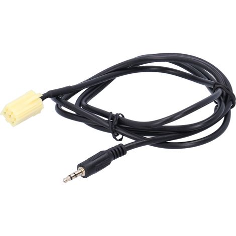 Câble d'entrée audio 6 broches AUX-IN 3,5 mm pour Fiat Grande Punto - Remplacement de prise jack (150 cm) (1/5)
