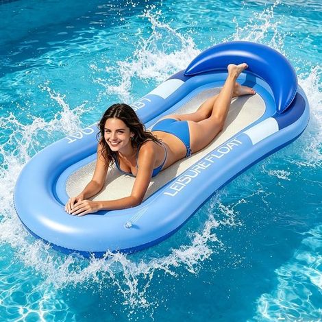 Materassino gonfiabile per piscina per adulti, amaca galleggiante portatile 4 in 1, sedia gonfiabile da piscina, sedia galleggiante per feste, estate (1/5)