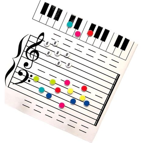 Tableaux blancs, tableaux magnétiques, tableau musical pour enfants. Surface lisse et lavable. Tableau blanc avec notes de musique. (1/5)