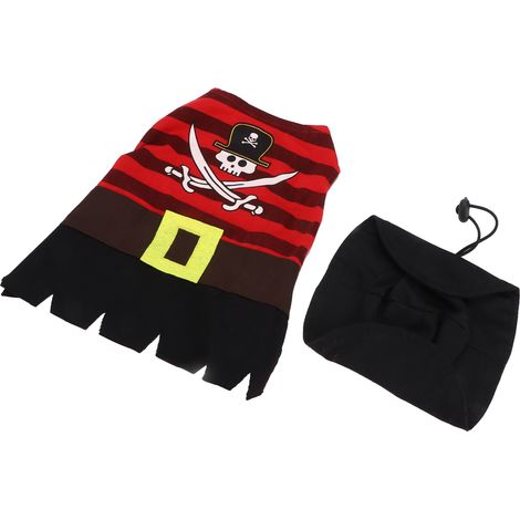 Déguisement de pirate lavable en machine pour chien, chiots et chatons (taille XL) (1/5)