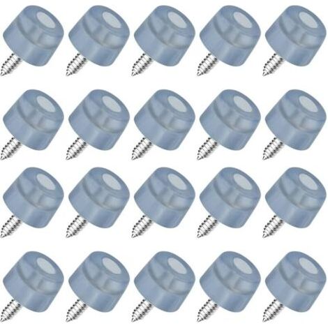 20 PCS Pieds de chaise en caoutchouc à visser 20 18 14mm Antidérapant pour meubles protection anti-vibration avec vis pour meubles armoires bureaux tables canapés (1/5)
