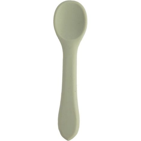 Cuillère Enfant - Silicone - 14 cm - Vert - Sans Bords Tranchants - Pour Petites Mains - 1 Pièce (1/5)