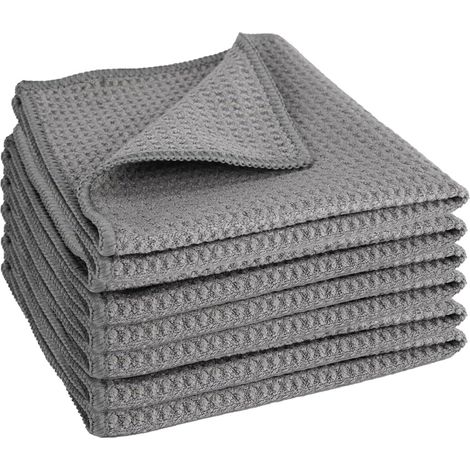 Set di 6 panni in microfibra a nido d'ape, 30 x 30 cm, riutilizzabili, per la cucina. (1/5)