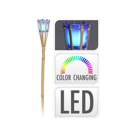 Torche Bambou Led Rgb Parfumée éclairage D'ambiance Led Rgb Et Diffusion Parfumée - Ipae Progarden
