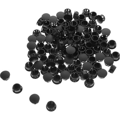 jojofuny Bouchons noirs meubles 16 mm plastique lot de 100 tables (1/5)