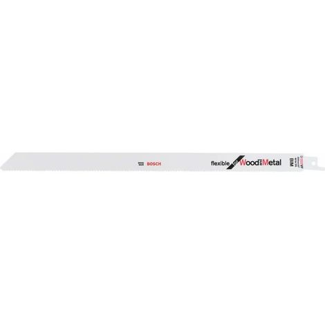 Lame de scie-sabre S 1222 VF, Flexible for Wood and Metal, lot de 5 Bosch Accessories 2608656022 Longueur lame de scie
