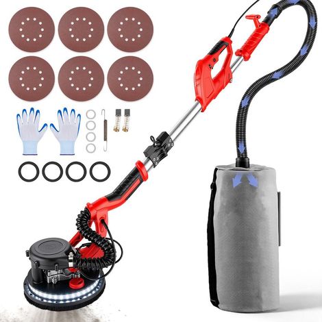 Ponçage Précis et Efficace Ponceuse Excentrique Filaire 850W Disque 225mm Extensible pour Murs et Plafonds (1/5)
