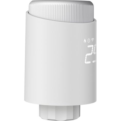 Thermostatique Connectée et Intelligente, ZigBee Vanne Thermostatique Radiateur, Contrôle Vocal, Détection de Fenêtre, Compatible avec Alexa/Home Assistant, Requiert Le Hub Zigbee (1/5)